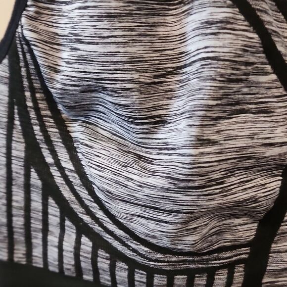 Livi Active 22-24 Gray and Black Sports Bra with Racerback - Picture 3 of 5